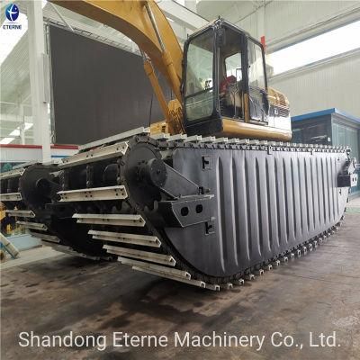 Hydraulic Amphibious Crawler Excavator Floating Excavator 30ton Dredging Excavator with Amphibious Pontoon for Swamp and Marsh