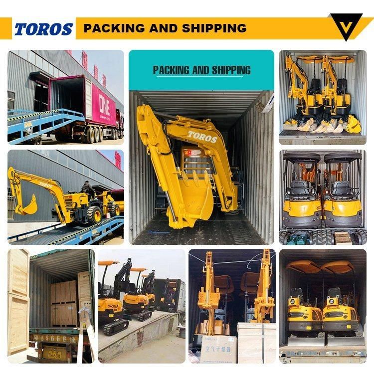 0.8ton 1.8ton 2ton Closed Cabin Crawler Excavator Small Digger Hydraulic Mini Excavator with EPA CE