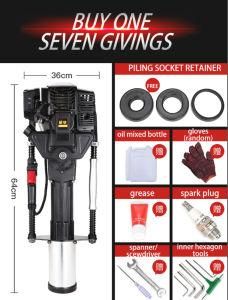 High Impact Two Stroke Petrol Post Driver Handheld Gasoline Pile Driver