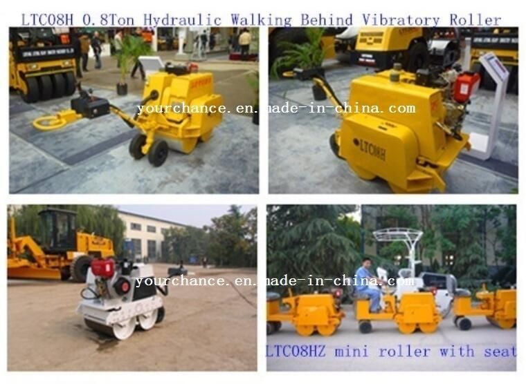 High Quality Mini Road Roller Ltc08Hz 0.8 Ton Hydraulic Vibratory Compactor Made in China