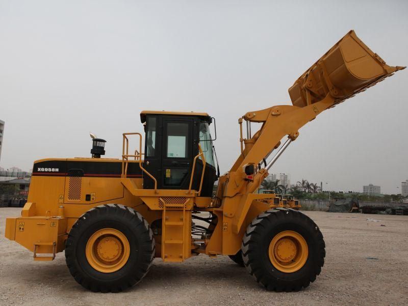 Telescopic Boom 5 Ton Wheel Loader Xg958h with Air Conditioner