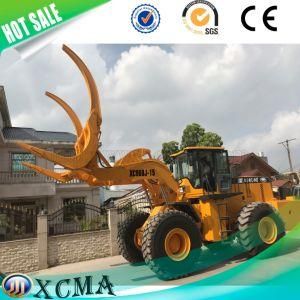 15 Tons Large ATV Wheel Loader with Log Grapple for Lumber Yard