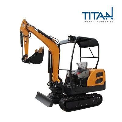 1800kg Small-Scale TITANHI Nude in Container 3800*1050*2280mm mini excavator price