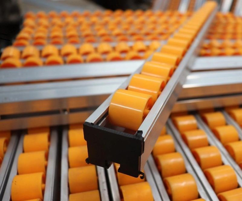 Aluminum Roller Track with Flanged Rollers