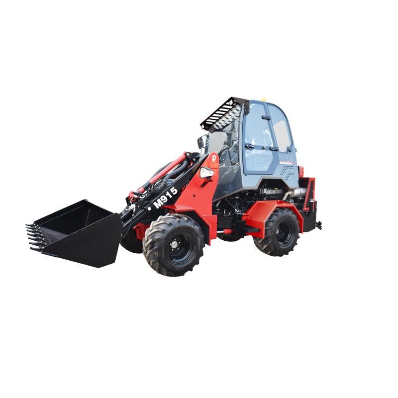 1500kg Load Capacity Front Loader Joystick Handle Wheel Loader for Agriculture Machinery