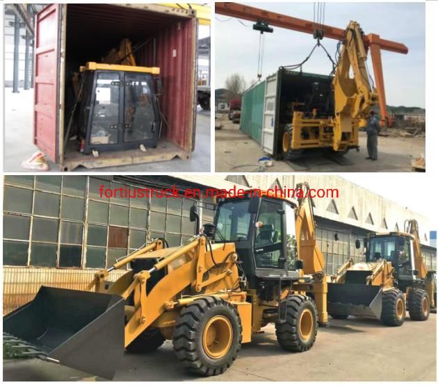 China Customized New Compact Small Backhoe Wheel Loader Loaders with Attachment 1cbm 2cbm 3cbm Best Price