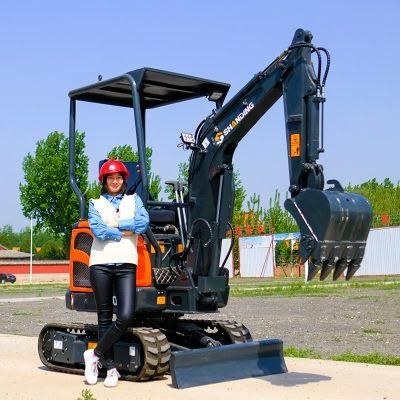 China Shanding SD15 1 2 3.5 Tons Mini Excavator with CE Excavator Parts