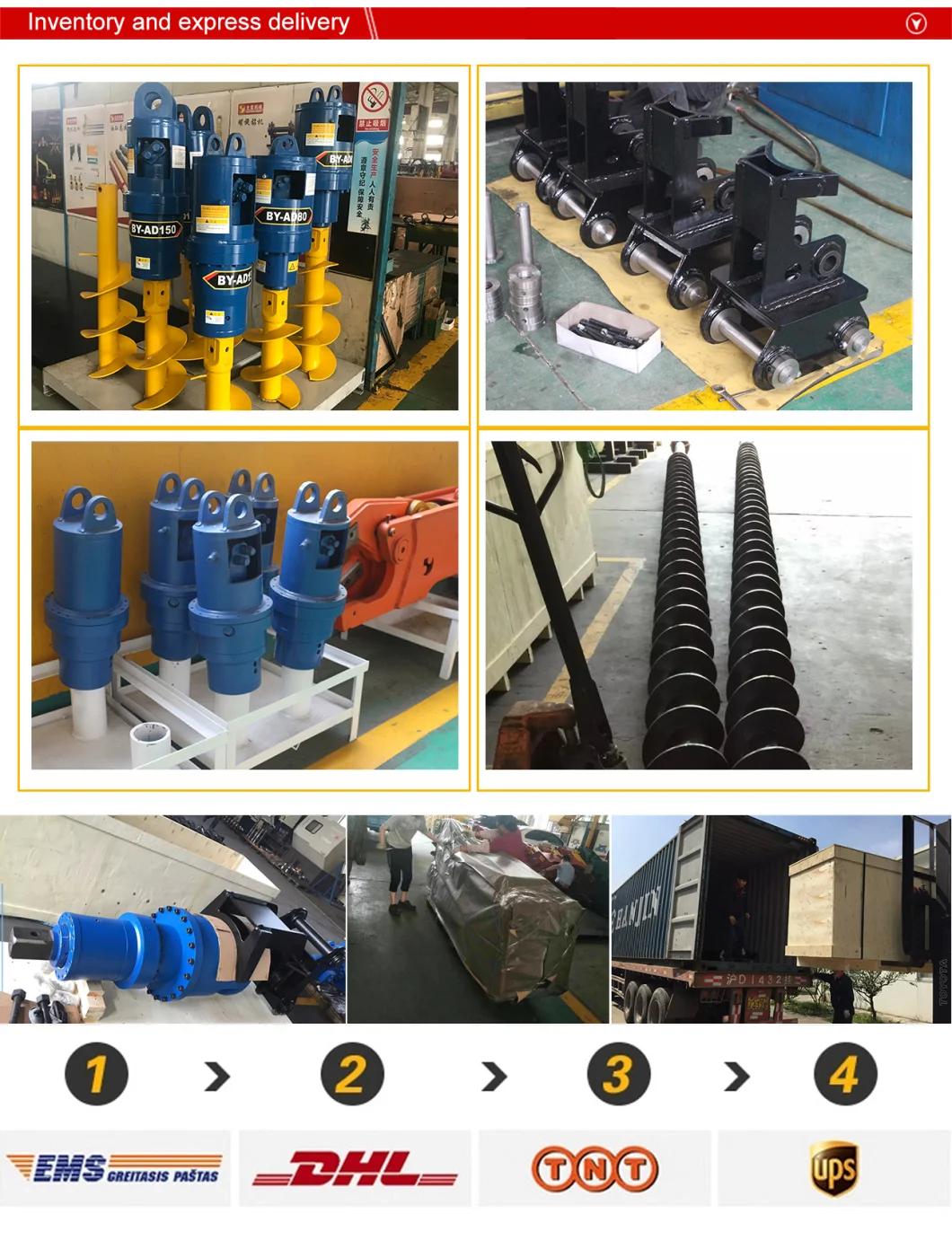 Custom Construction Machinery Parts Auger Drill Hole Pilot Excavator/Crane Mounted Earth Hole Drilling Machine for Pile Installation