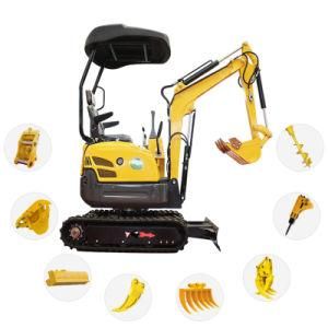 1000kg 1.8ton Hydraulic Mini Small Crawler Excavators with Euro 5 Engine 120 Degrees Deflection Boom