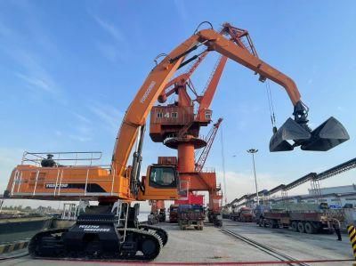 Wharf Equipment, Rotating Grab, Crawler-Type Dual-Power Material Handler Ygsz750