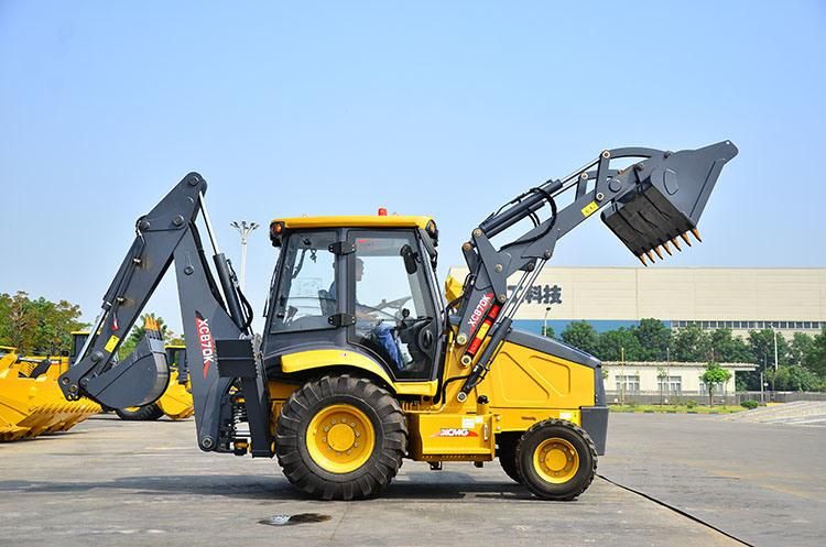 XCMG Official 2.5 Ton Backhoe Loader Xc870K Chinese Brand New Mini Integral Backhoe Loader Machine with Front End Loader and Backhoe for Sale