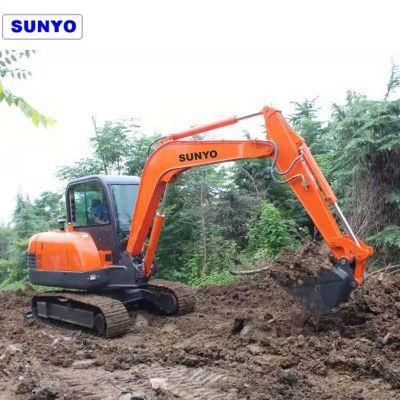 Sunyo Excavator Sy68 Model Mini Excavator Is Hydraulic Crawler Exavator as Best Construcion Equipment