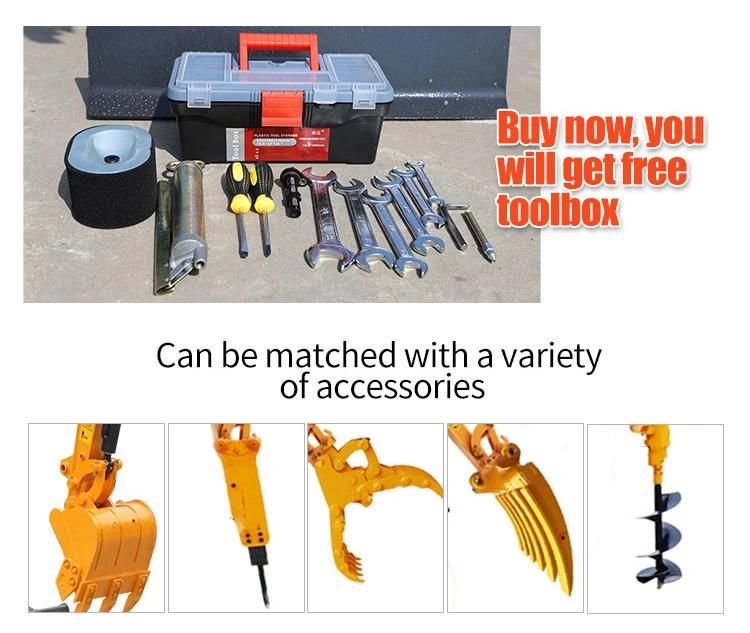 0.8 Ton Mini Excavator Crawler Digger with Thumb Bucket