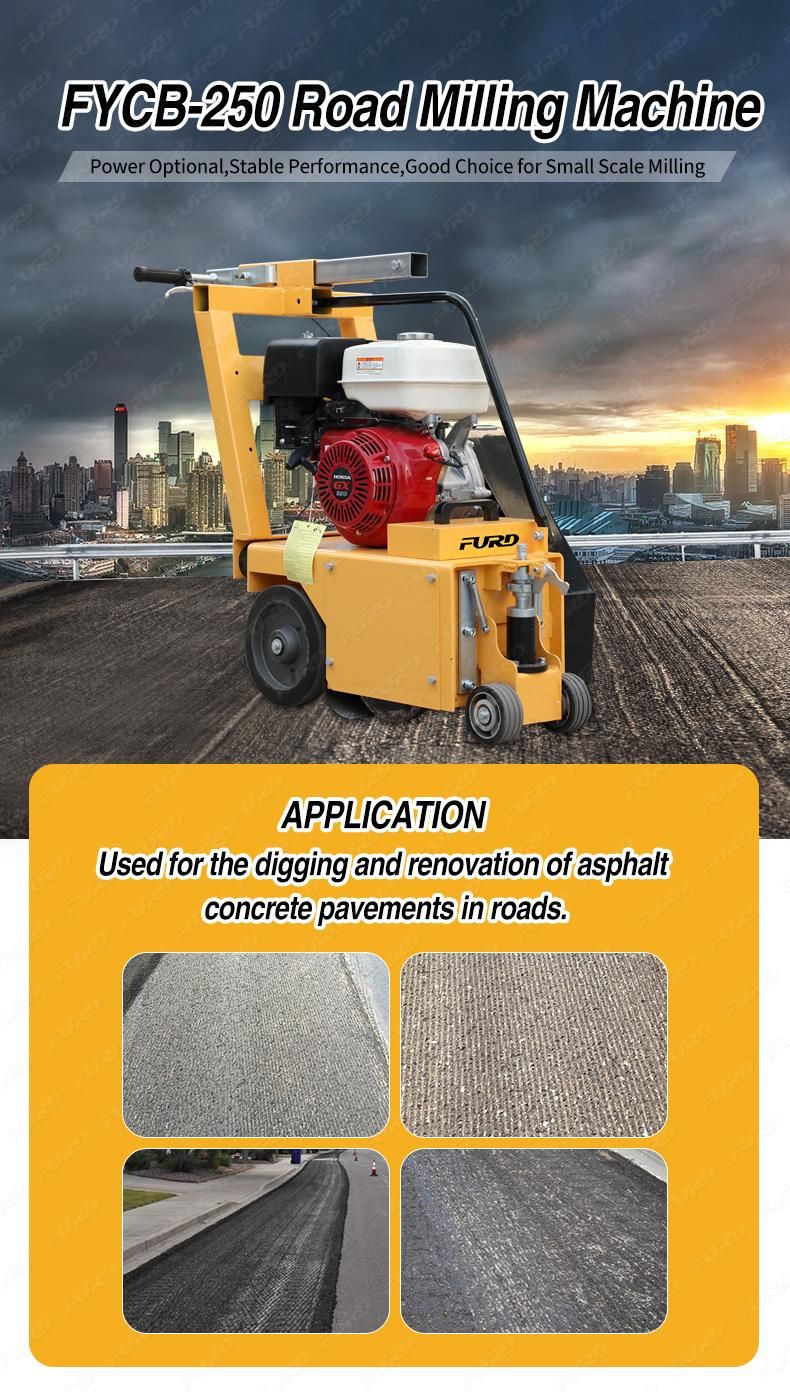 Road Milling Machine Portable Mini Walk-Behind Concrete Road Milling Machine