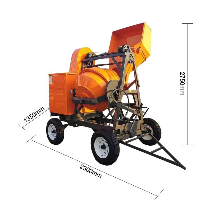 Diesel Drum Automatic Loading and Flipping Concrete Mixer 500L Is on Sale