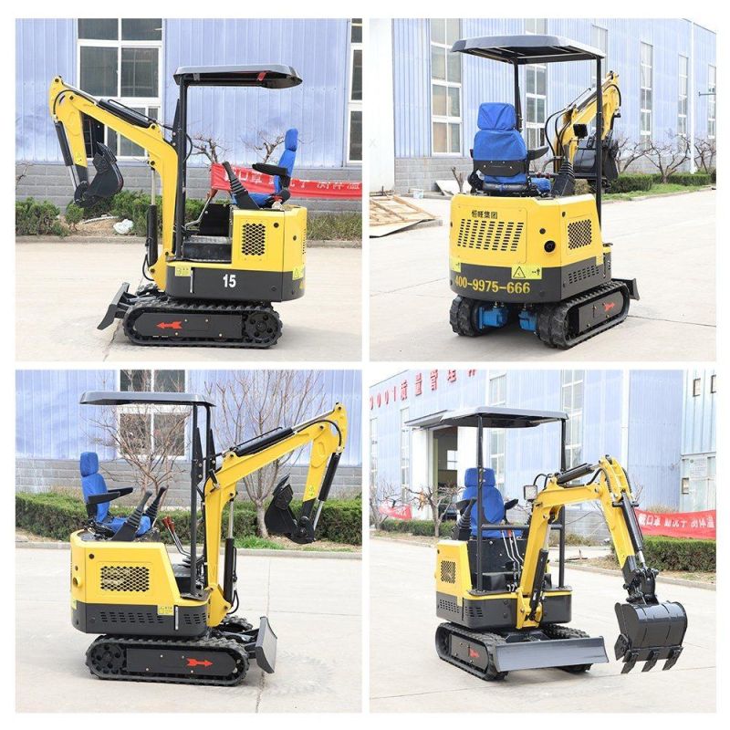 1.5t Mini Excavator for Farm, with Crawler and 1650mm Digging Depth