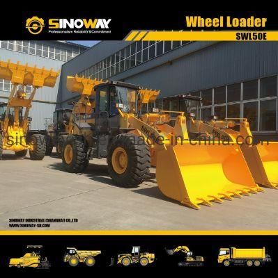 5ton Shovel Loader Pay Loader 3.0m3 Front End Wheel Loader