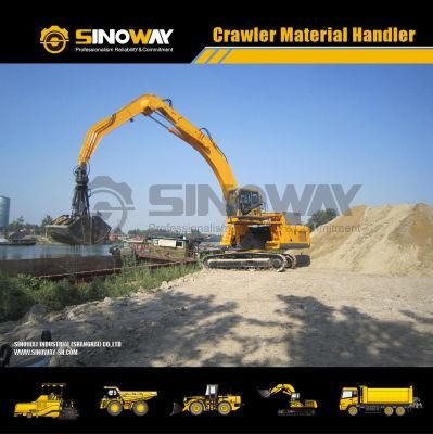 Material Grabbing Handler 50ton Material Handling Excavator for Scrap and Auto Recycling Plant