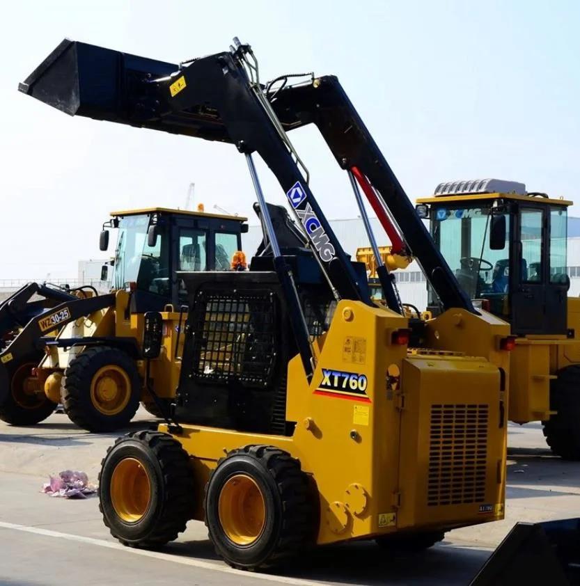XCMG Official Mini Skid Steer Loader with Parts and Attachments Xt760 Chinese Tracked Skid Steer Loaders for Sale