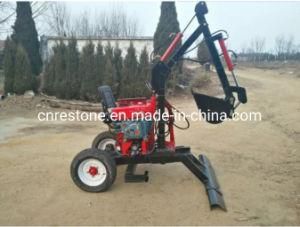 China Best 9HP Petrol Engine Small Excavator, Small Backhoe, Towable Backhoe