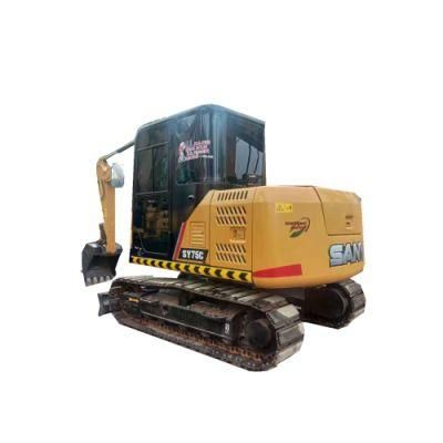 Cheap Sell Second Hand Excavator for Sale Crawler Small Excavator Sany Sy75c Micro Digger