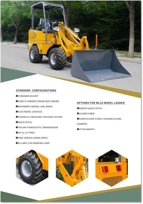 Mammut Wl10 EPA Yard Farm Mini Wheel Loader