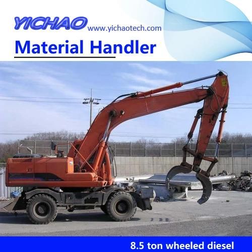 Dual-Power Hydraulic Wheeled Folded Boom Grabbing Hybrid Crane