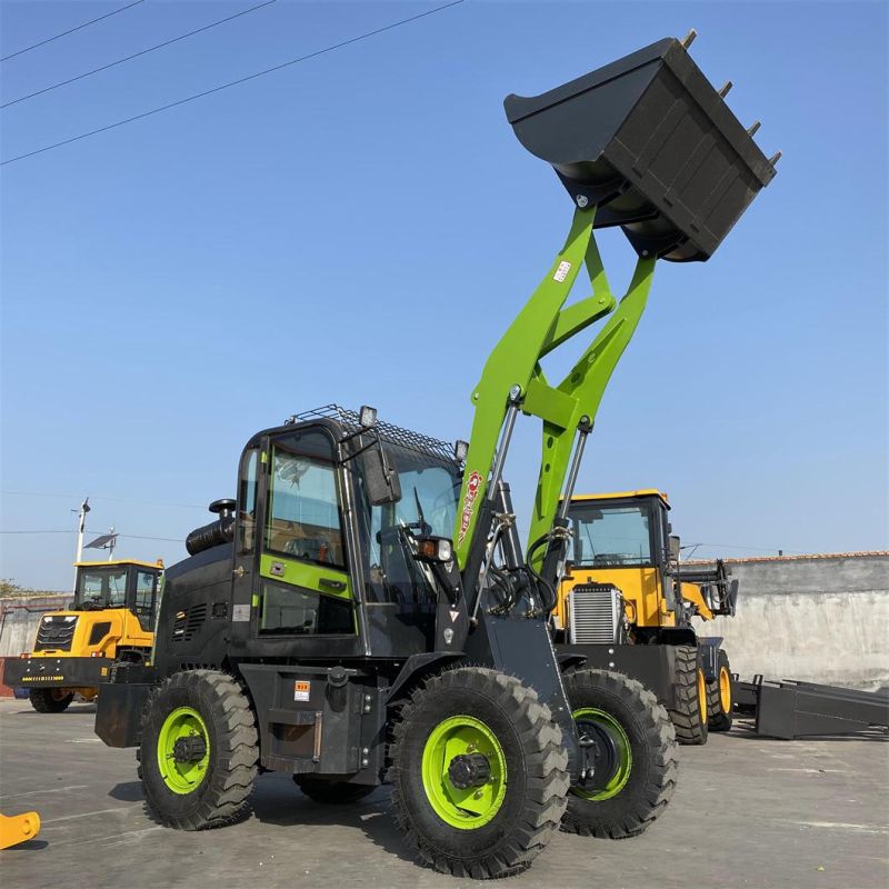 China Factory Wholesale 1/1.2/1.5 Ton Small Wheel Loader Small Forklift Skid Steer Loader 4WD Front Loader CE Certification Euro 5 Engine Construction Sit