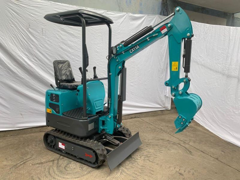 8.6 Kw Earthmoving Machinery 1ton Mini Excavator with Rotatable