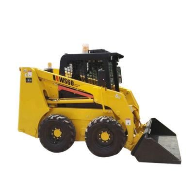 CE ISO EPA China New Mini 50HP 65HP 75HP 85HP Skid Steer Loader Micro Wheel and Track Steer Skid Loader with Attachment Parts for Sale by Sea