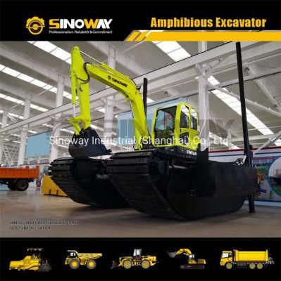 Mini Amphibious Pontoon Excavator 15 Ton Swamp Buggy Excavator