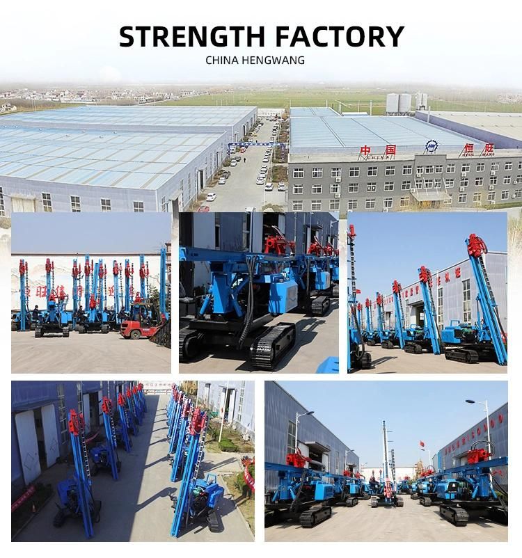 Hot Sell Rotation Angle 360 Pile Driver Pile Length 3m Solar Crawler Hydraulic Photovoltaic Pile Driver