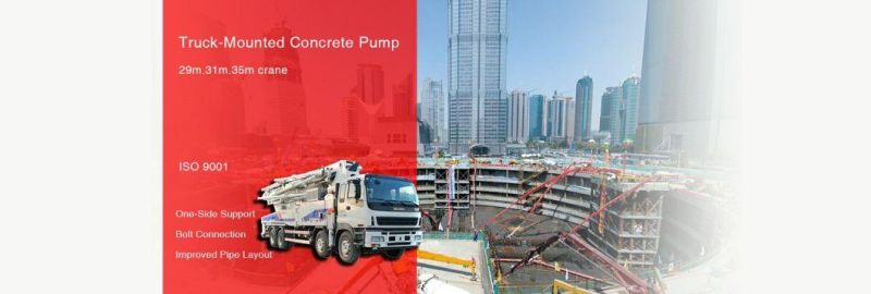 Used Truck-Mounted 37m Concrete Pump Zoomlion with Benz Chassis
