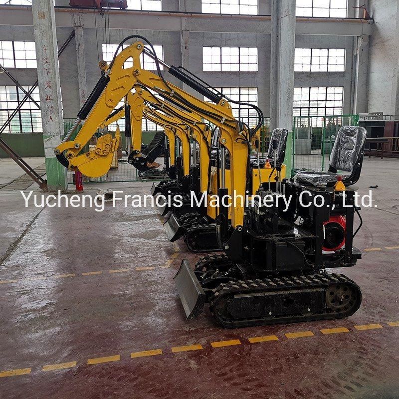 Francis Rt-10 1ton Hydraulic Crawler Micro Mini Digger Bagger Excavators 1000kg Mini Excavator