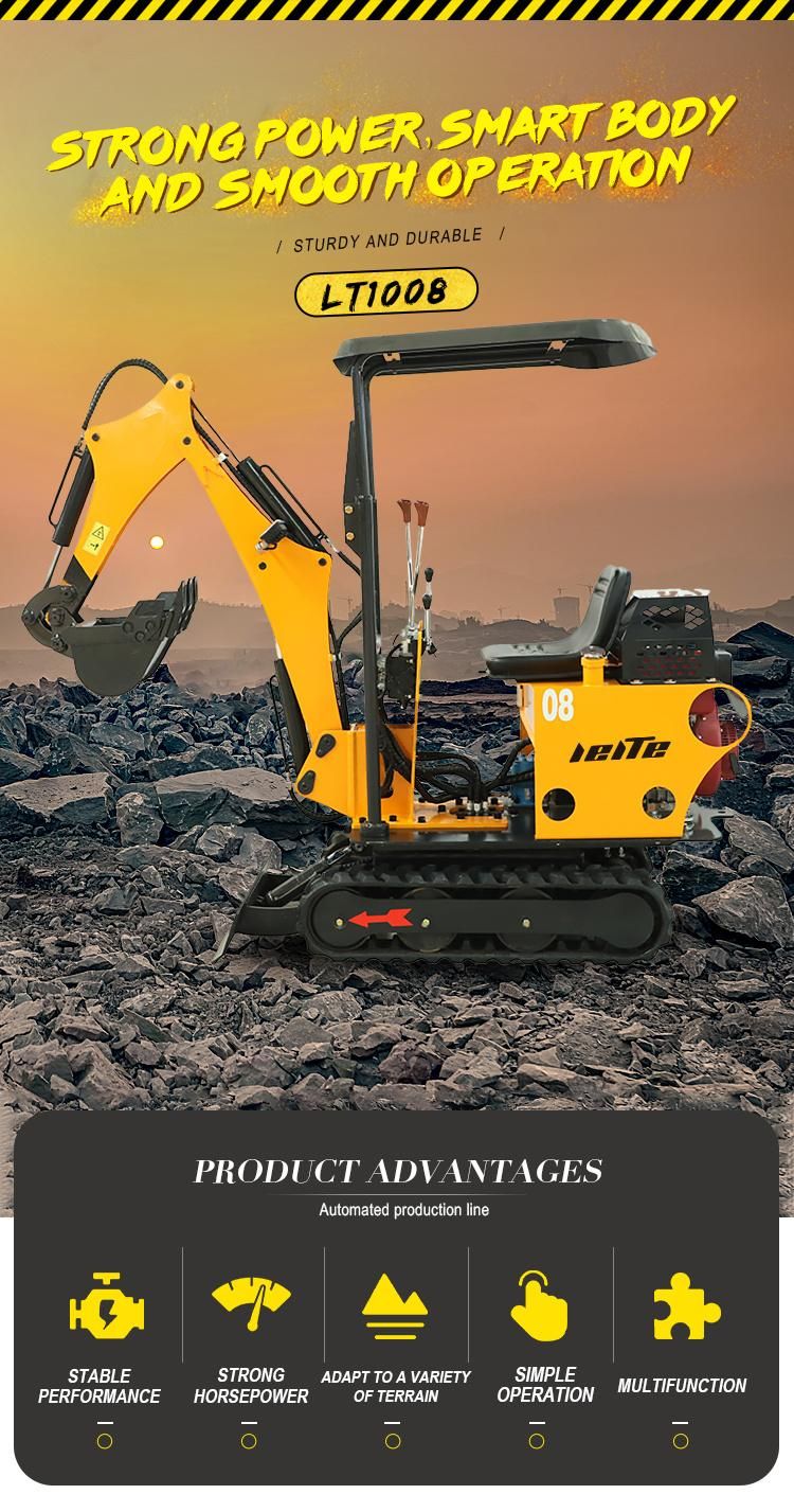 China 2 Ton Crawler Mini Excavator Price with Side Swing Function for Sale