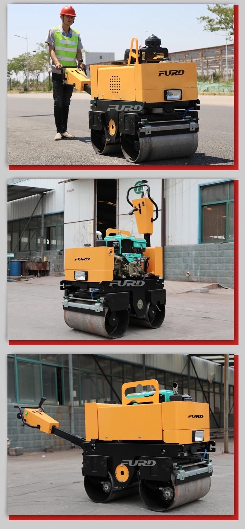 0.8 Ton Soil Asphalt Vibratory Double Drum Road Roller for Compaction