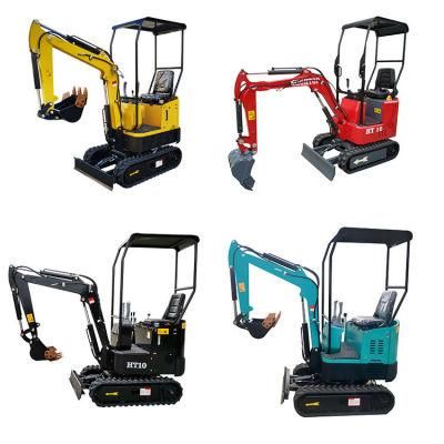 Excavator 1t Mini Excavator with Boom Swing and Retractable Track