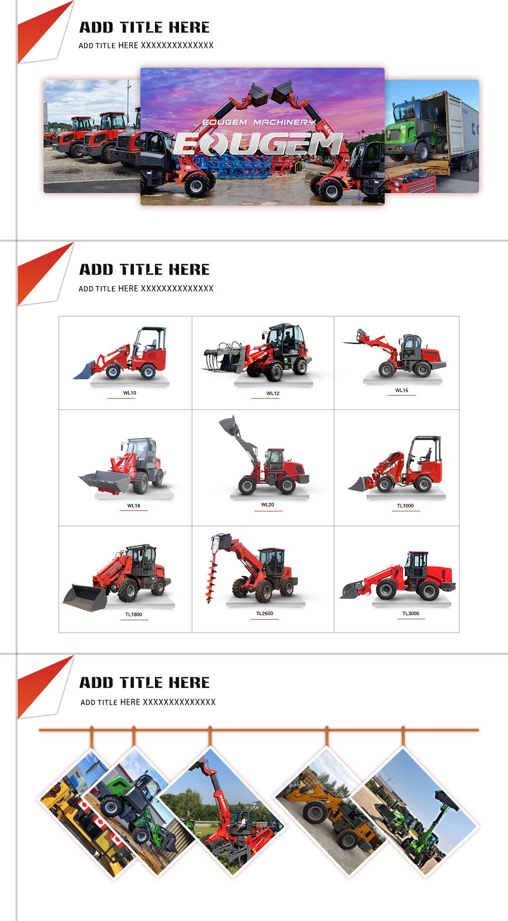 2.5ton Compact Telescopic Wheel Loader with EPA Engine