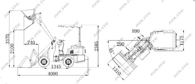 Hot Selling New Electric Tractor Loader 0.6 Ton 606 Model Mini Loader for Sale