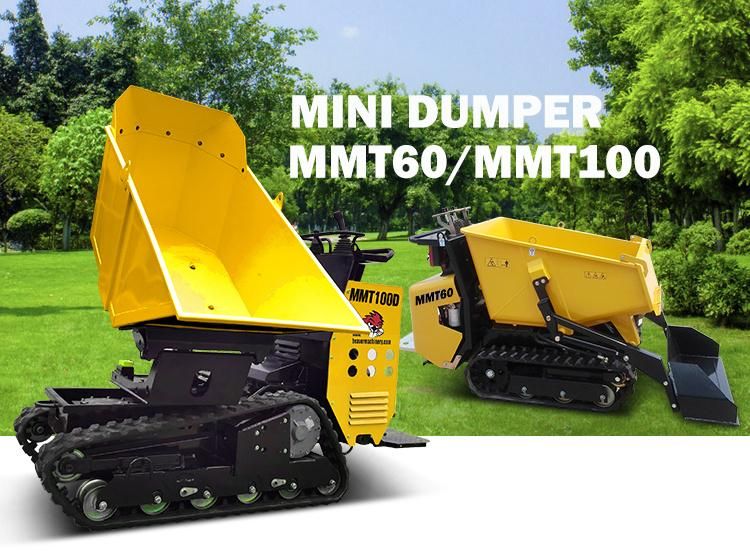 China Self-Loading 1200kg Mini Crawler Transporter Tracked Mini Dumper