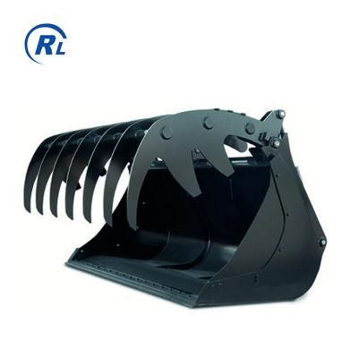 Qingdao Ruilan Customize Excavator Thumb Bucket Grapple Excavator Grab Bucket