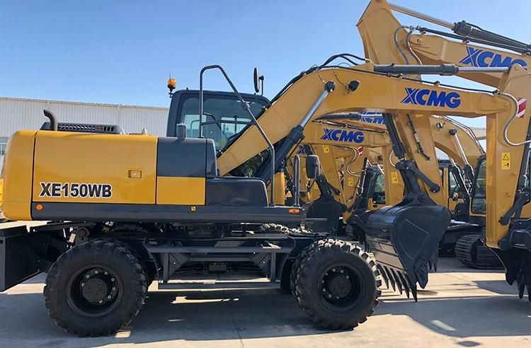 XCMG 15 Ton Xe150wb New Hydraulic Wheel Excavator Machine for Sale