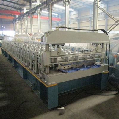 Hangzhou High Eficiency Metal Galvanized Iron Sheet Roll Forming Machine Production Line Trapezoidal Panel Roofing Machine