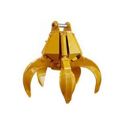 Excavator Attachments Hydraulic Rotation Orange Peel Grab Bucket