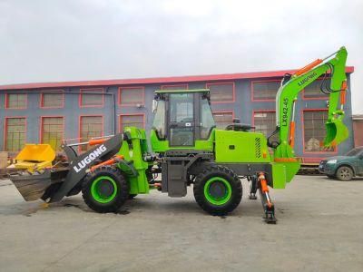 Chinese Cheap Accept Customized Mini Backhoe Loader Wheel Compact Small Loader Backhoe 4X4 for Sale