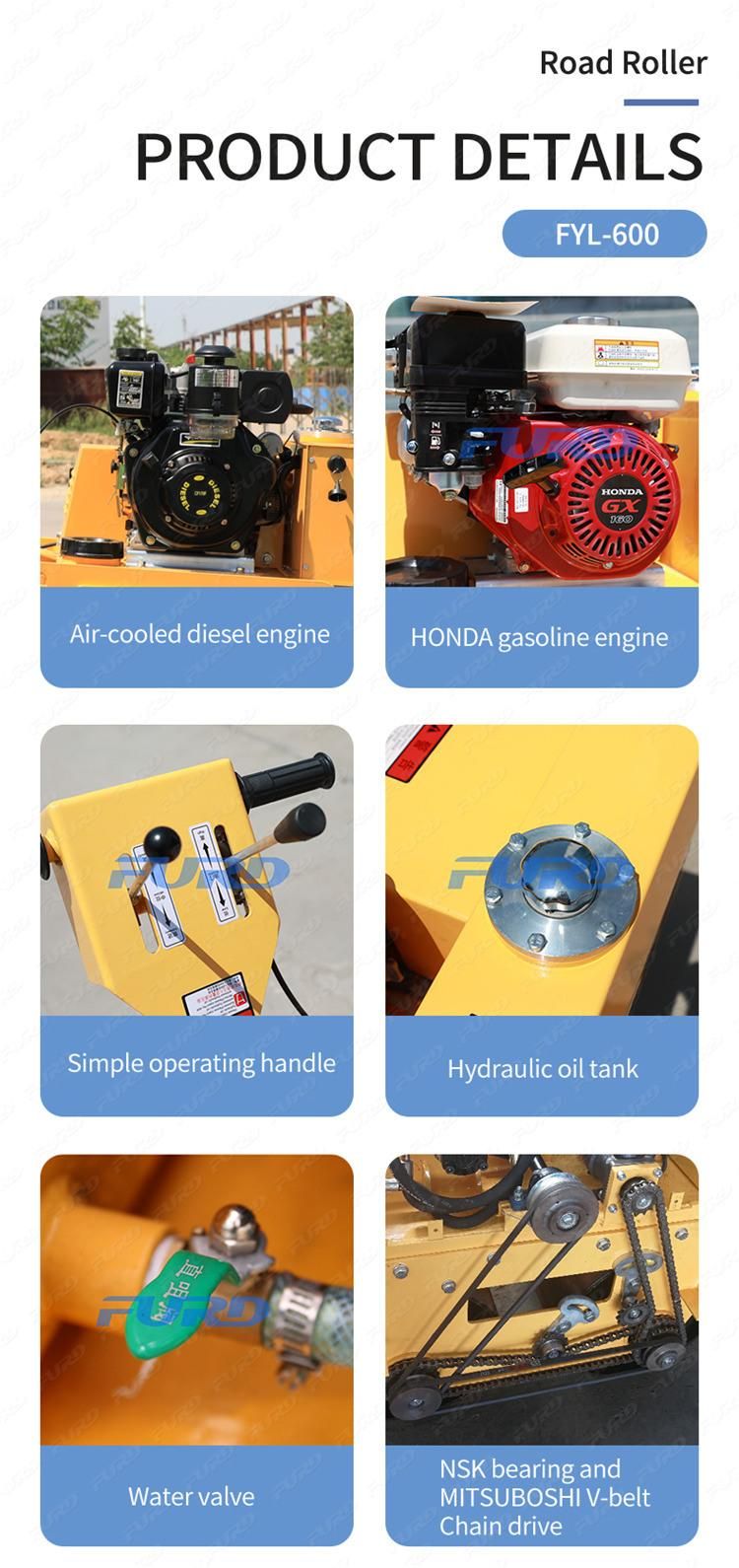 Good Price Road Roller Machine 325kg Mini Road Roller Compactor for Sale