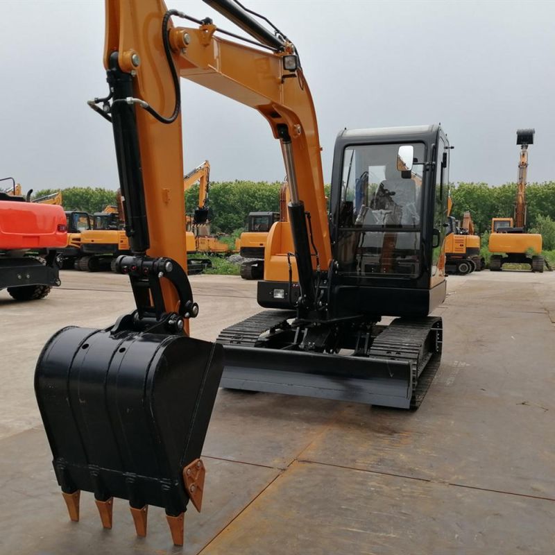 6.5 Ton Small Digger Hydraulic Crawler Excavator Mini Excavator with 0.21cbm Bucket