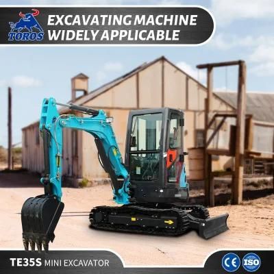 3.5ton Mini Crawler Excavator with Digger Bucket 0.1cbm Air Cooled