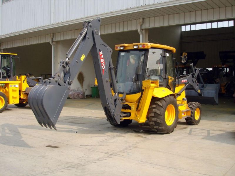 Chinese XCMG Factory 1m3 Xt870 2.5ton Compact Tractor Backhoe Loader Made in China for Sale