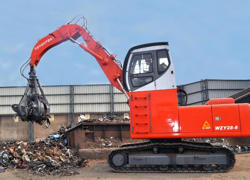 China Bonny Wzy28-8c 28 Ton Hydraulic Material Handler with Orange-Peel Grab